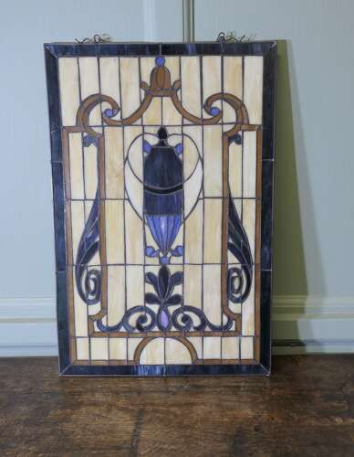 Art Nouveau Window Hanging Glass Panel