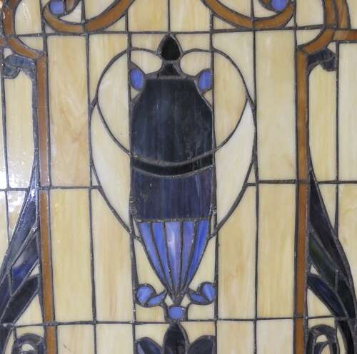 Art Nouveau Window Hanging Glass Panel