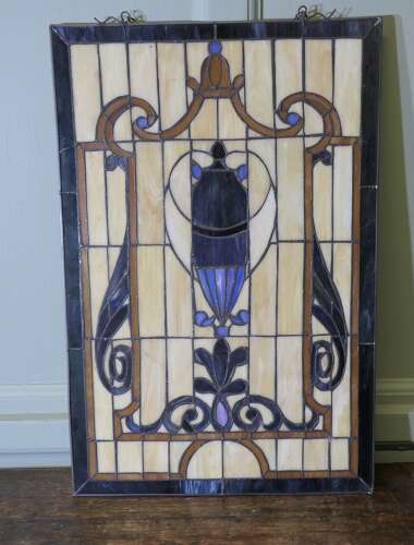 Art Nouveau Window Hanging Glass Panel