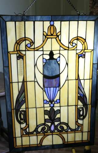 Art Nouveau Window Hanging Glass Panel