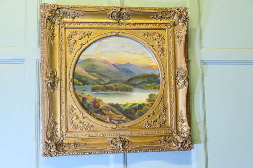 Unsigned Victorian Landscape in a Large Square Frame