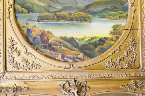 Unsigned Victorian Landscape in a Large Square Frame