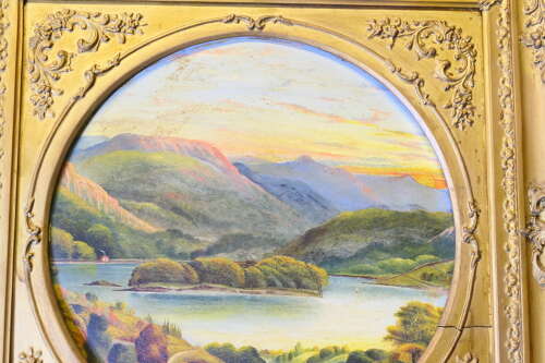 Unsigned Victorian Landscape in a Large Square Frame