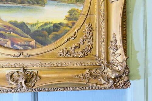 Unsigned Victorian Landscape in a Large Square Frame