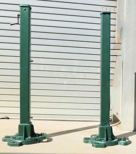 A Pair of Edwardian Metal Tennis Court Net Posts by F.H. Ayres