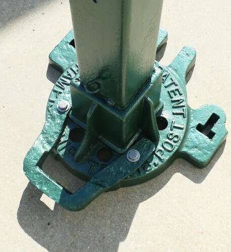 A Pair of Edwardian Metal Tennis Court Net Posts by F.H. Ayres