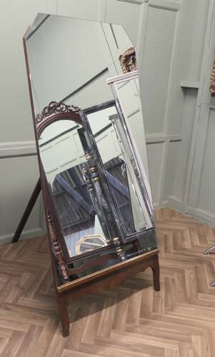 Art Deco Cheval Dressing Mirror from a Gents Outfitters