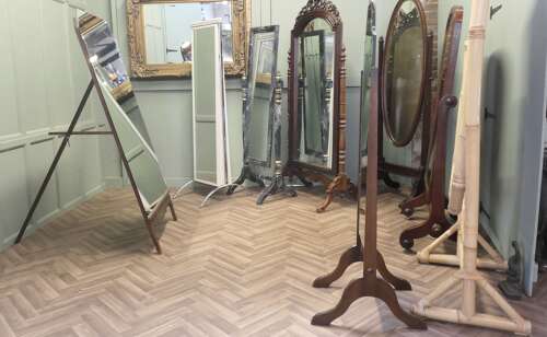 Art Deco Cheval Dressing Mirror from a Gents Outfitters