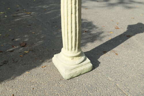 A Weathered Cast Stone Classical Corinthian Column Pedestal