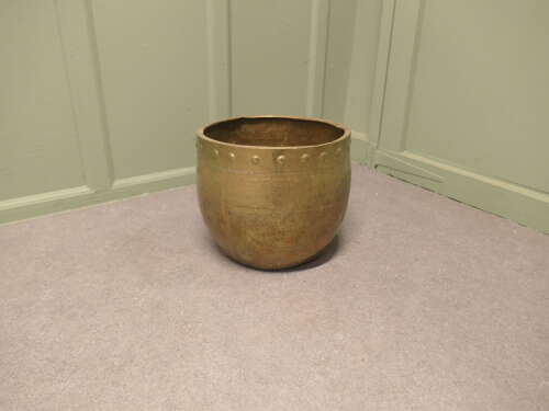 Brass Arts and Crafts Riveted Jardiniere