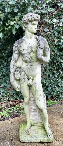 Weathered Cast Statue of Michelangelo's David A lovely piece for the garden