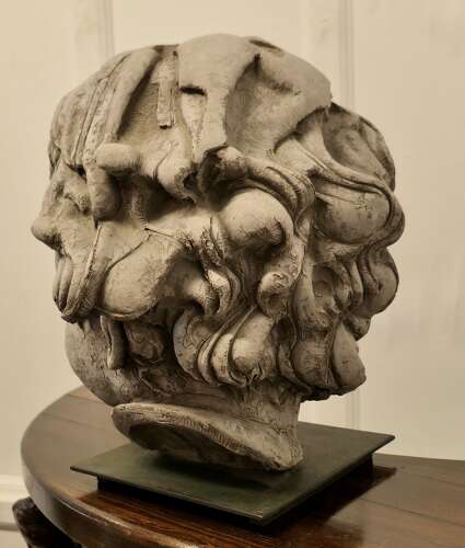 Large Clay Bust of a Child by Philippe Seené, set on Bronze This is an Exquisite Life