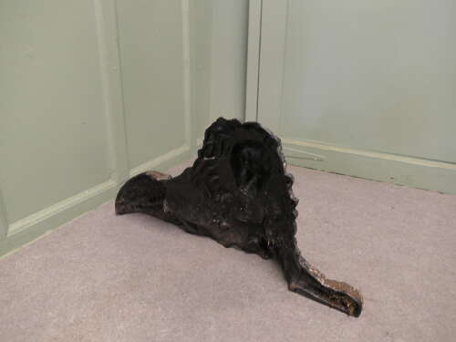 A Flat Back Cast Iron Lion Garden Ornament Figure Door Stop A handsome piece,