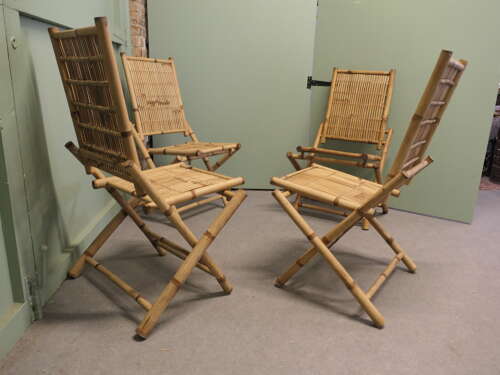 A Set of 4 of Bamboo Planation Chairs
