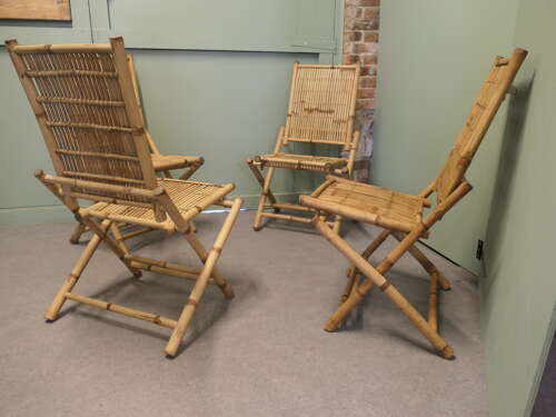A Set of 4 of Bamboo Planation Chairs