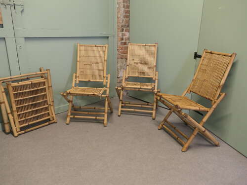 A Set of 4 of Bamboo Planation Chairs