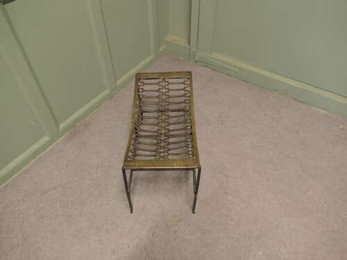 Large Blacksmith Made Iron and Brass Footman A superb large piece