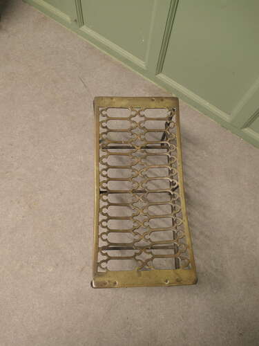 Large Blacksmith Made Iron and Brass Footman A superb large piece
