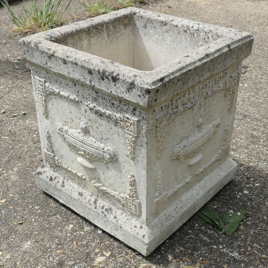Large Square Garden Planter  This is a good piece it is set on a chunky plinth