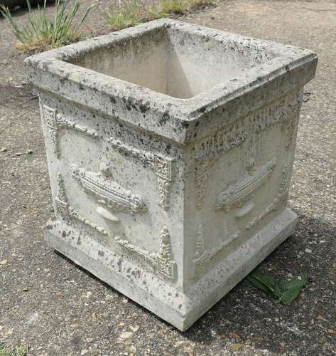 Large Square Garden Planter  This is a good piece it is set on a chunky plinth