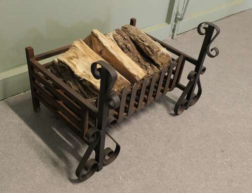 Large Free Standing Fire Basket, Iron Fire Grate The grate is made in cast iron
