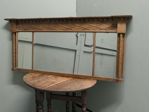 Regency Triple Plate Gilt Mirror or Over Mantle   The Regency gilt Frame is rectangular