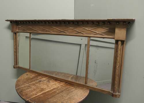 Regency Triple Plate Gilt Mirror or Over Mantle   The Regency gilt Frame is rectangular