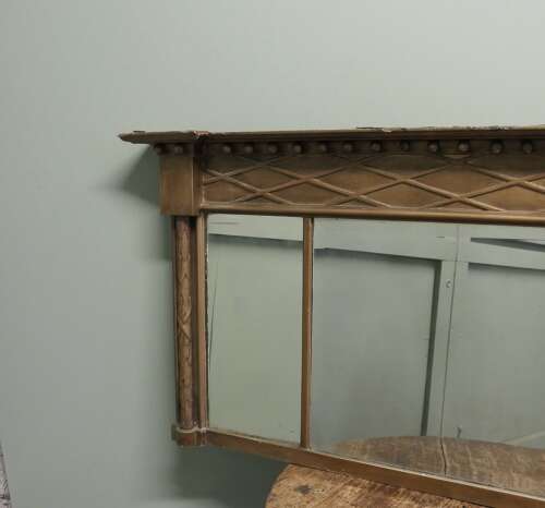 Regency Triple Plate Gilt Mirror or Over Mantle   The Regency gilt Frame is rectangular