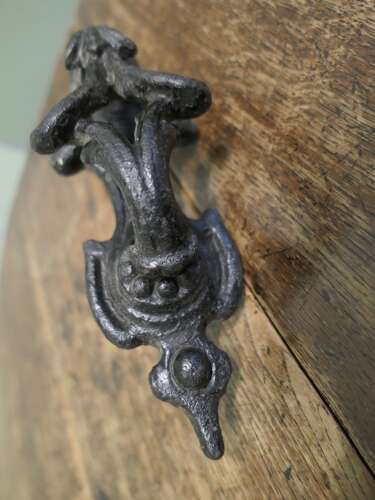 A Heavy Victorian Iron Door Knocker This is a classic Victorian door knocker