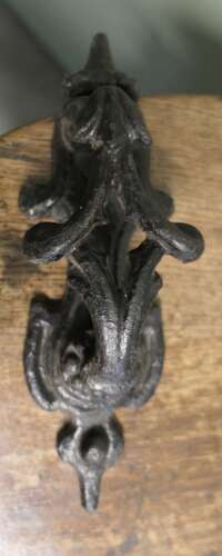 A Heavy Victorian Iron Door Knocker This is a classic Victorian door knocker