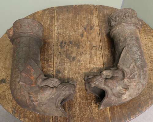 Decorative Cast Iron Dragon Drainpipe Spouts 2 Very Unusual Drainpipe spouts