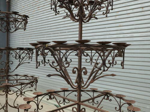 7ft3” Tall Medieval Candelabra. Castle Torchere We have 4 of these available