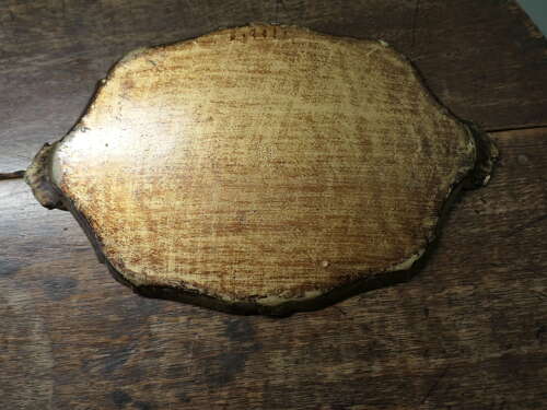 Carved and Gold and Red Painted Italian Sideboard Tray  A very attractive piece