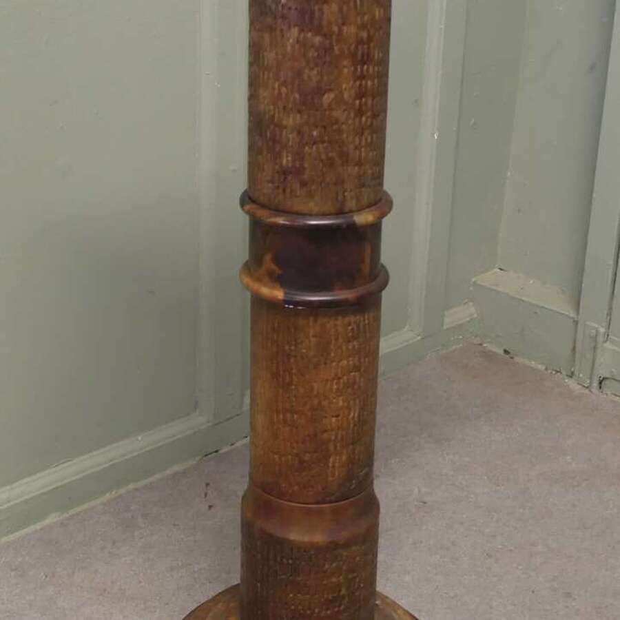 Honey Coloured Marble Pedestal Column  This is a heavy piece