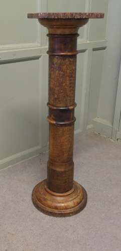 Honey Coloured Marble Pedestal Column  This is a heavy piece