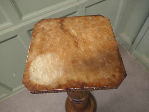 Honey Coloured Marble Pedestal Column This is a heavy piece