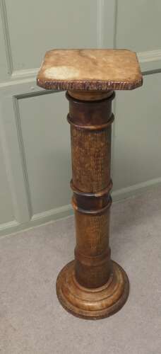 Honey Coloured Marble Pedestal Column This is a heavy piece