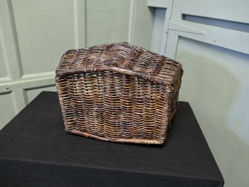 French Market Seller’s Antique Wicker Flower and Fruit Basket