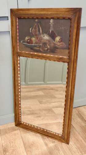 Tall 19th Century French Country Trumeau Pier Mirror