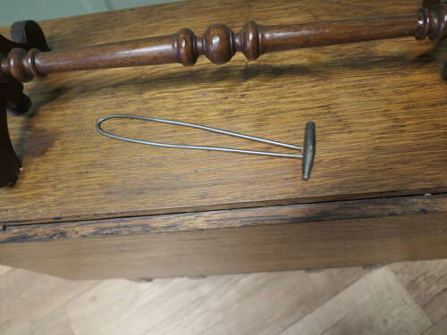 A 19th Century Walnut Rack of 6 Tuned Musical Brass Bells   This is a rare piece the bells