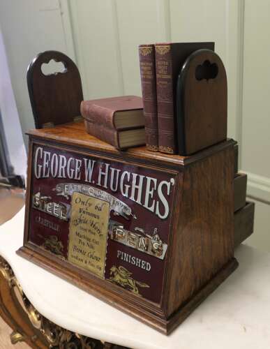 Victorian Advertising Stationers Cupboard, Shop Display Pen Cabinet A lovely piece of Vict