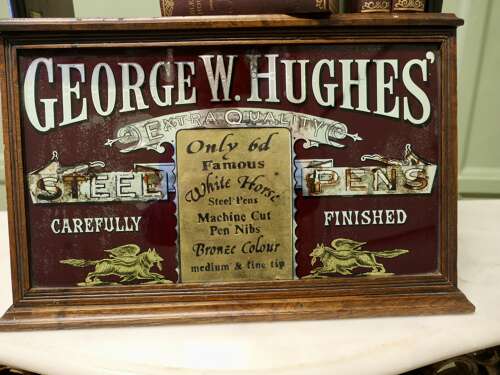 Victorian Advertising Stationers Cupboard, Shop Display Pen Cabinet A lovely piece of Vict