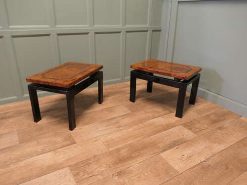 A Super Pair of Post Modern Floating Top Low Tables  This is a very attractive pair of Flo