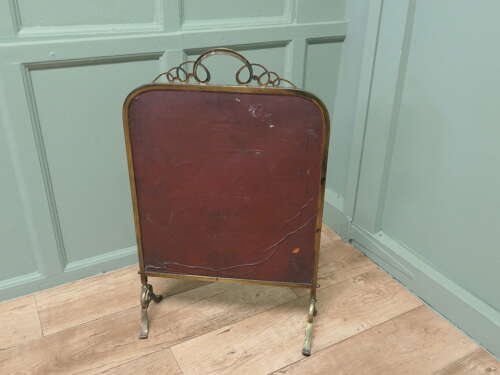 A Fine Quality Art Deco Brass and Sunburst Mirror Fire Screen This is a decorative Fire S