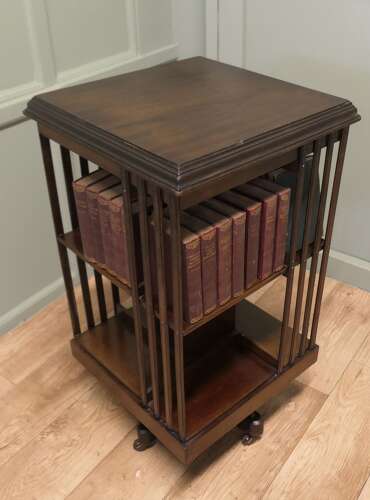 A Revolving Library Bookcase The Bookcase is excellent Quality it has access to the book